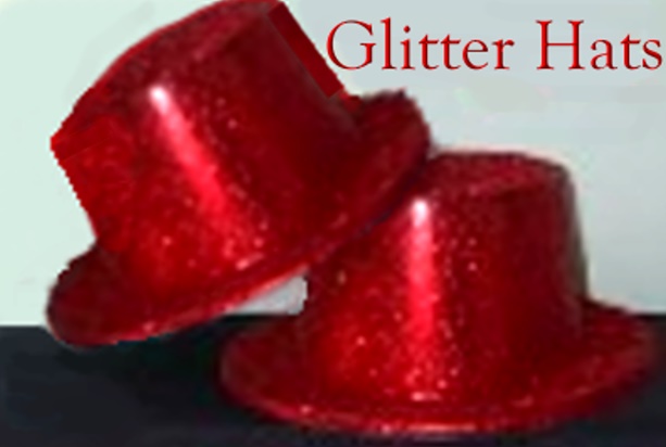 RED Glitter Top HATs